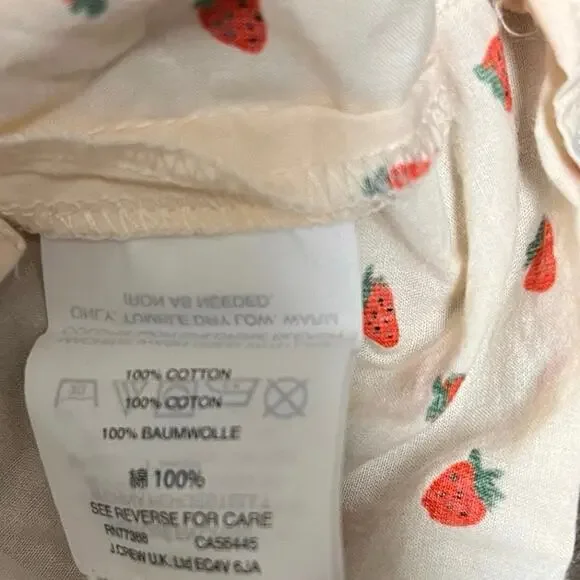 Madewell Strawberry Tie Front Cami Keyhole Top  Cotton Summer Sz 2 Cottagecore - Picture 6 of 12